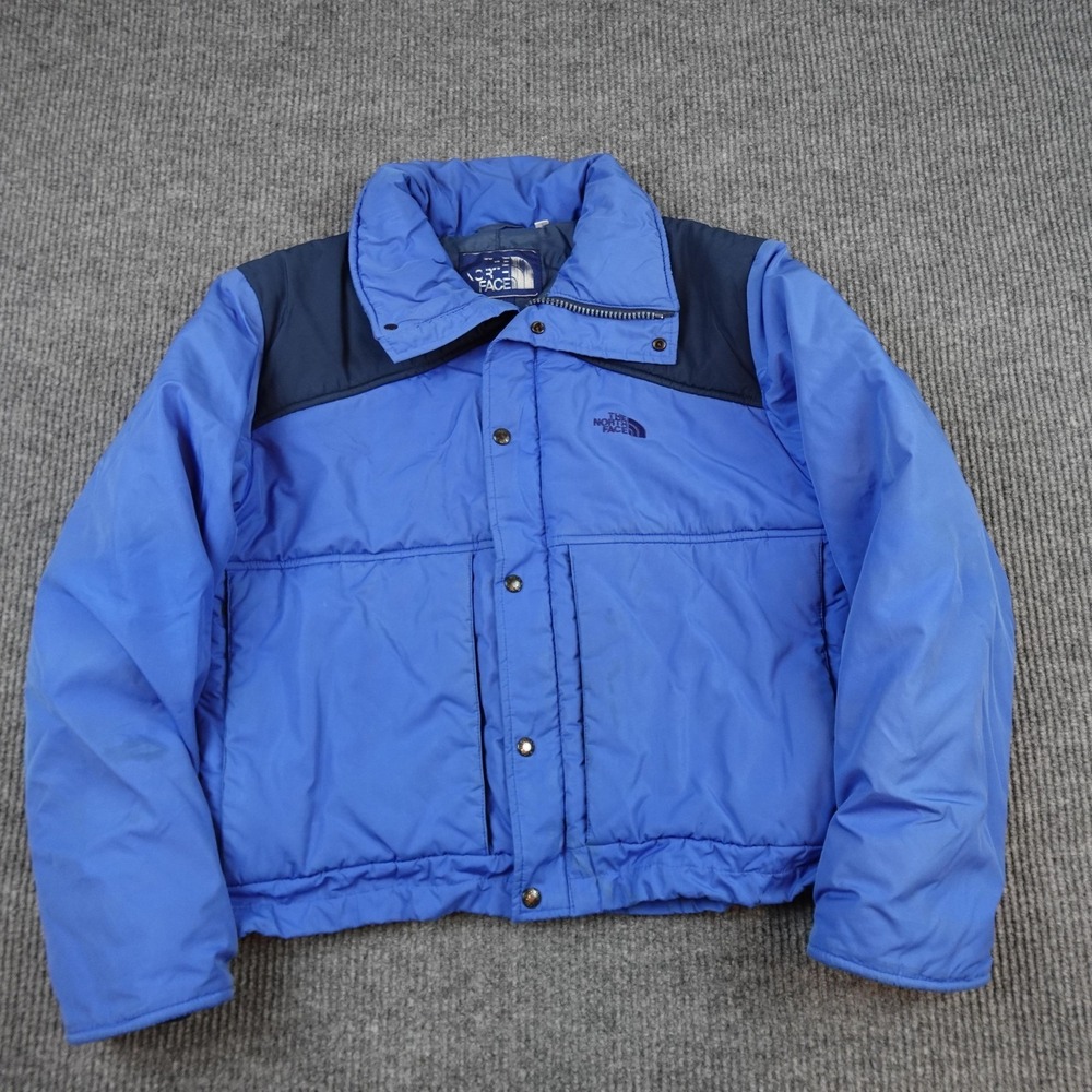 Vintage North Face Jacket Mens Large Blue Puffer Ski Full Zip Insulated